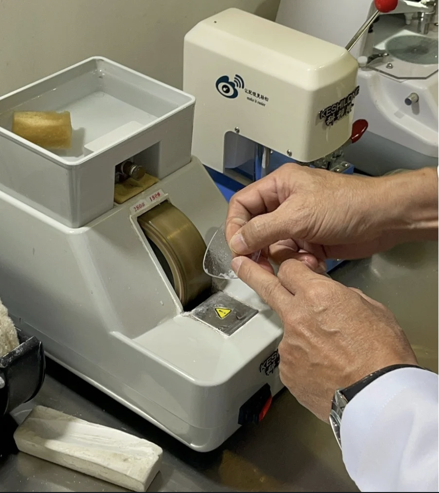 Glasses making process